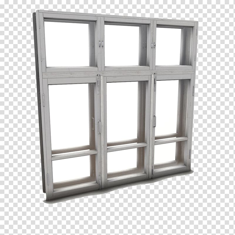Window 3D modeling 3D computer graphics Low poly, White window lattice window transparent background PNG clipart