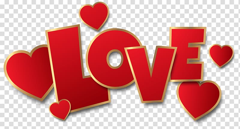 Love Heart , Red Love , Love text overlay transparent background PNG clipart