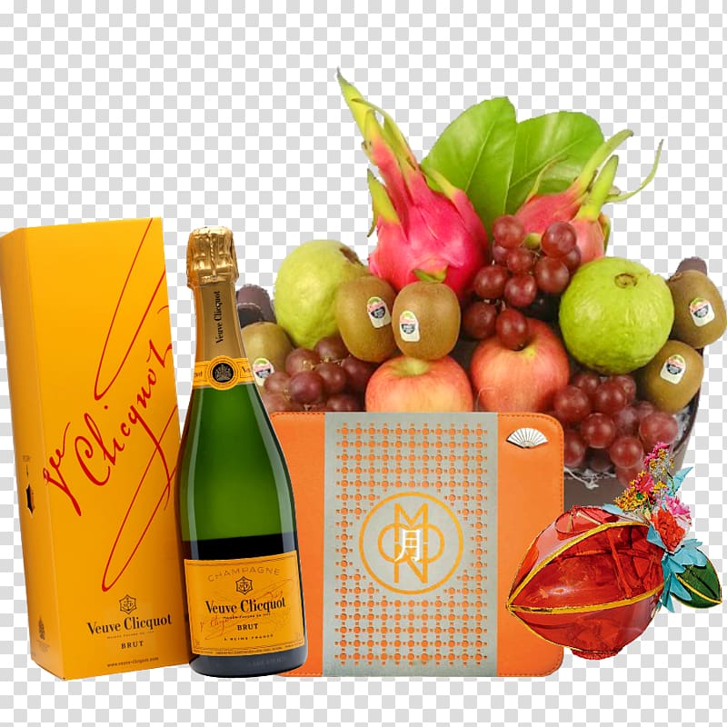 Champagne Wine Distilled beverage Food Liqueur, fruits basket transparent background PNG clipart