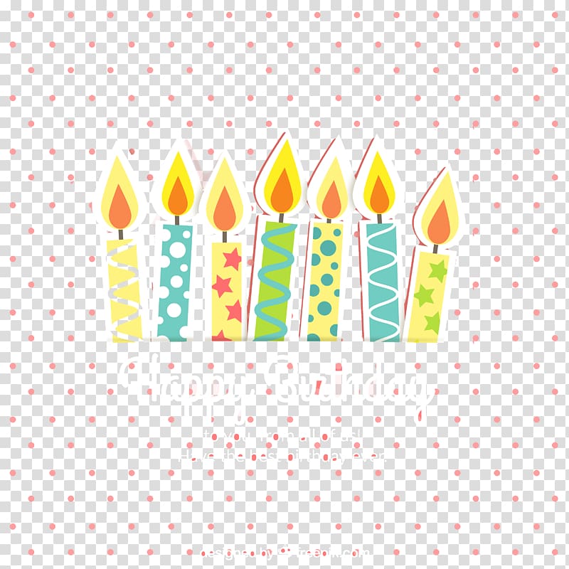 Happy Birthday candles illustration, Birthday cake Candle, Cartoon Happy Birthday Candles background transparent background PNG clipart