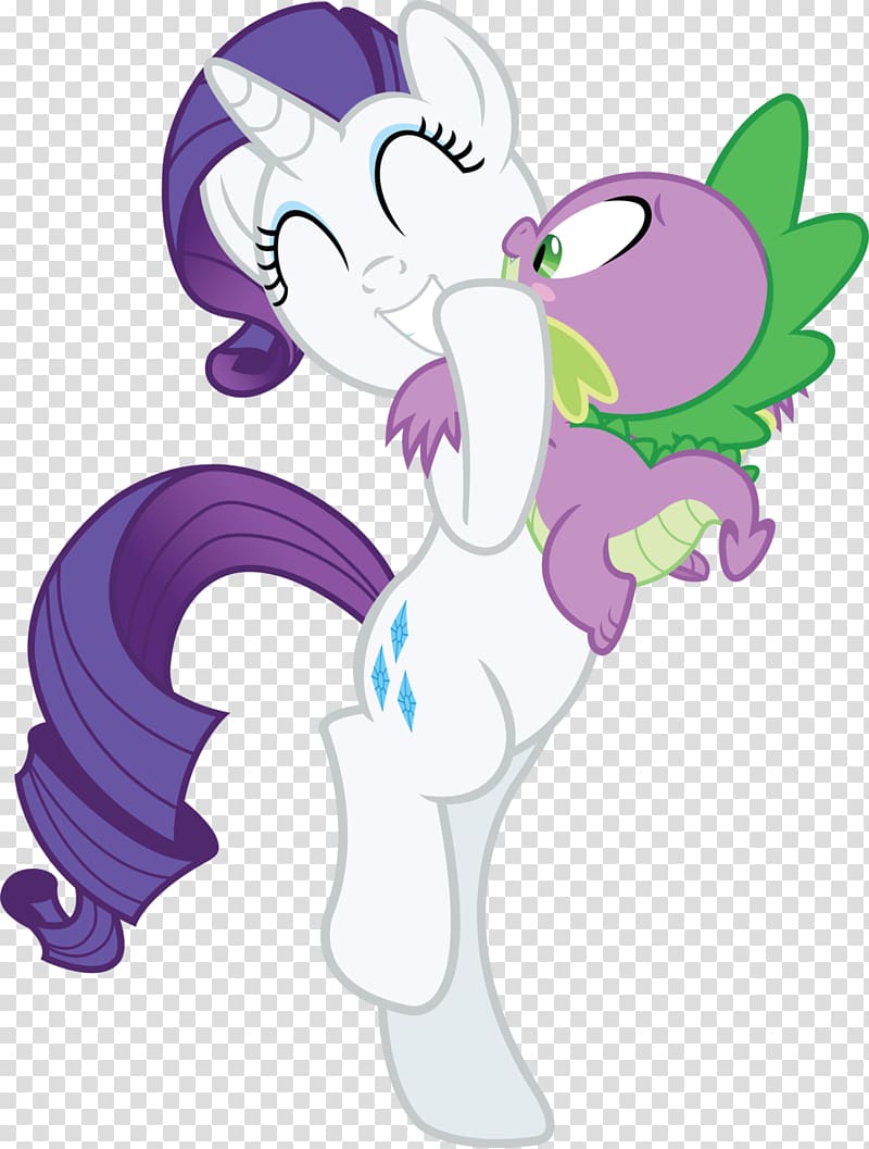 Spike Rarity Rainbow Dash Fluttershy Pony, baby kiss transparent background PNG clipart