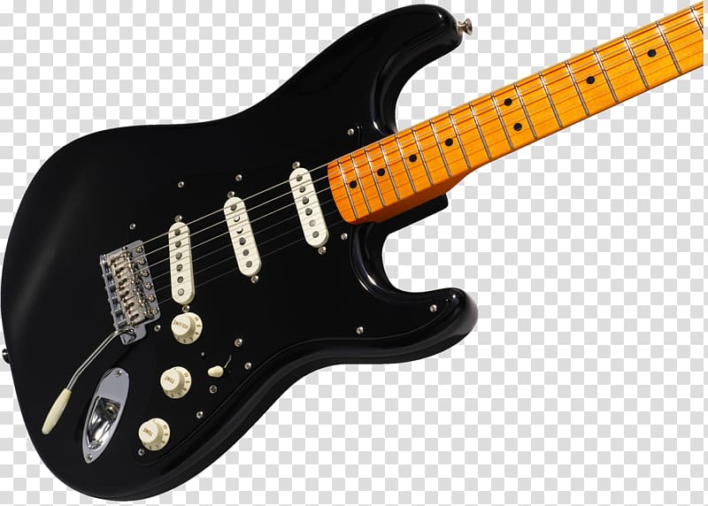 Fender Stratocaster The Black Strat Fender Telecaster Fender David Gilmour Signature Stratocaster Electric guitar, electric guitar transparent background PNG clipart