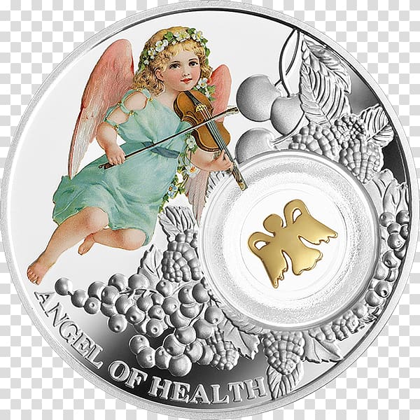 Guardian angel Silver Coin Cherub, angel transparent background PNG clipart