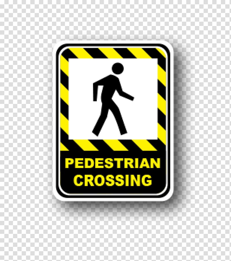 Traffic sign Pictogram Road surface marking Adhesive, pedestrian crossing sign transparent background PNG clipart