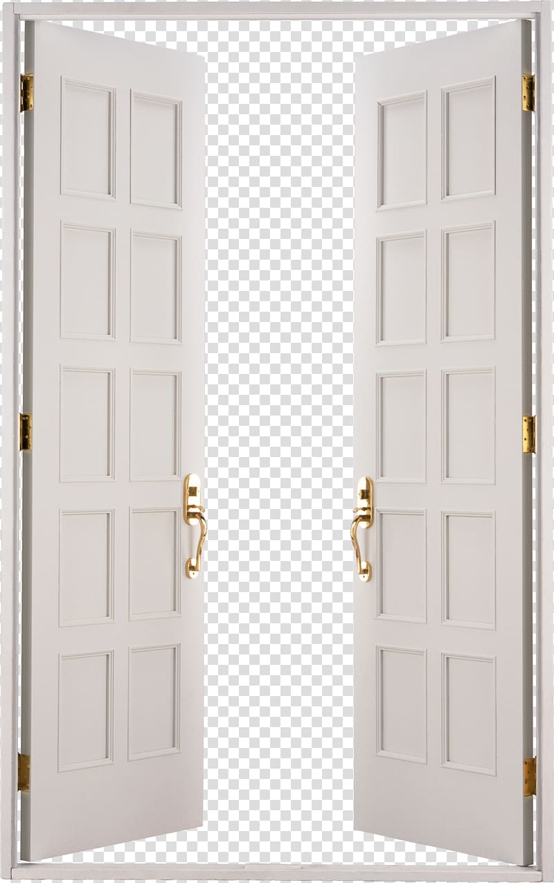Door Icon, Open door , white wooden doors transparent background PNG clipart