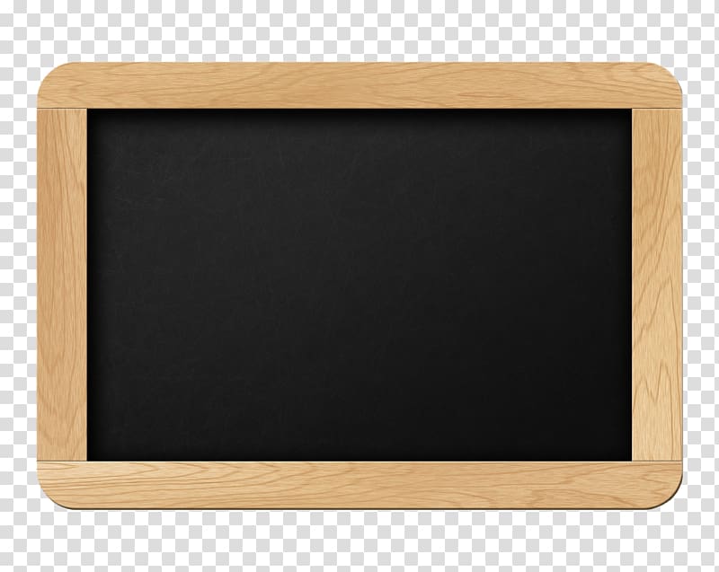 rectangular brown wooden framed chalkboard, Blackboard Paper Bulletin board Slate, notice transparent background PNG clipart