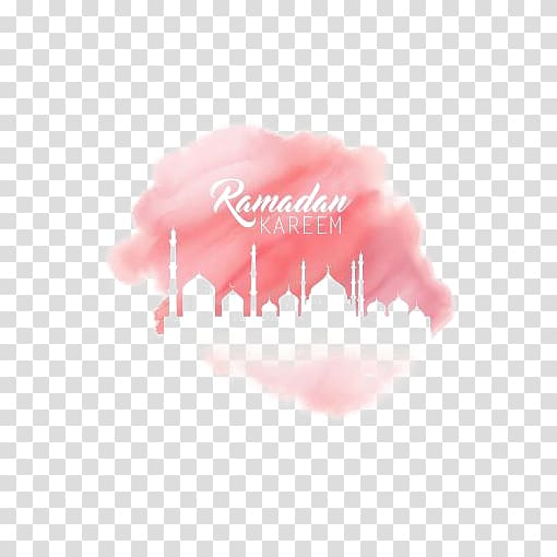 Ramadan Kareem , Ramadan Watercolor painting Eid Mubarak Star and crescent, Pink watercolor castle transparent background PNG clipart