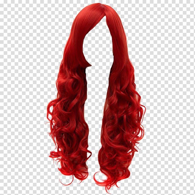 red hair , Wig Red Cosplay Hairstyle, wig transparent background PNG clipart