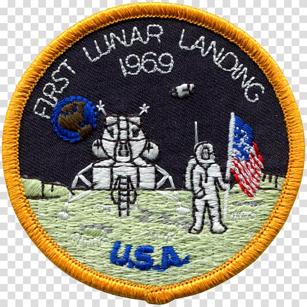 Embroidered patch Apollo program Badge Mission patch Apollo 11, nasa transparent background PNG clipart