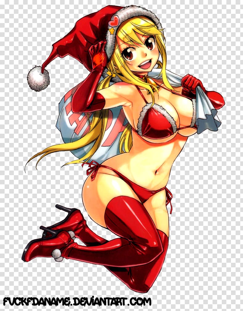 Lucy Heartfilia Juvia Lockser Christmas Fairy Tail Manga, Lucy Heartfilia transparent background PNG clipart