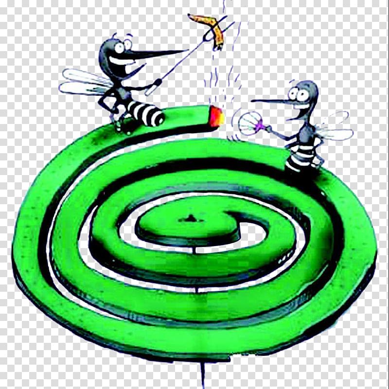 Mosquito coil Insecticide Insect repellent, Cartoon mosquitoes with mosquito coils transparent background PNG clipart