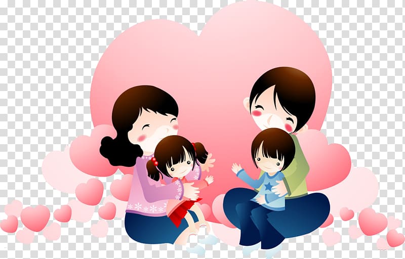 Family Happiness Child, Between parents and children full of love transparent background PNG clipart