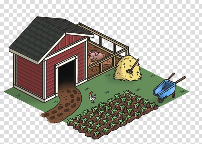 House Isometric projection Farm Drawing Isometric graphics in video games and pixel art, farm transparent background PNG clipart