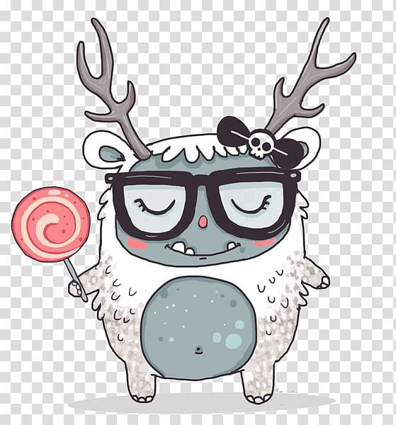 Yeti Monster Drawing Illustration, White Monster transparent background PNG clipart