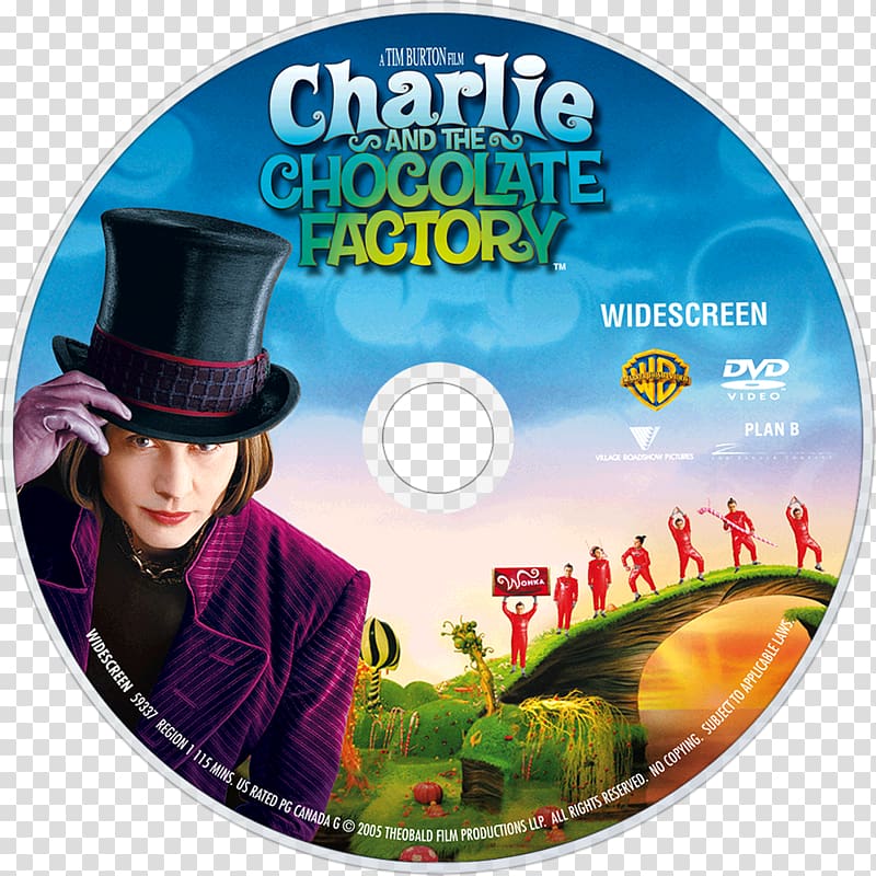 Charlie and the Chocolate Factory Willy Wonka DVD Johnny Depp, Charlie And The Chocolate Factory transparent background PNG clipart