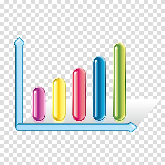 Bar chart Three-dimensional space, Color three-dimensional column charts transparent background PNG clipart