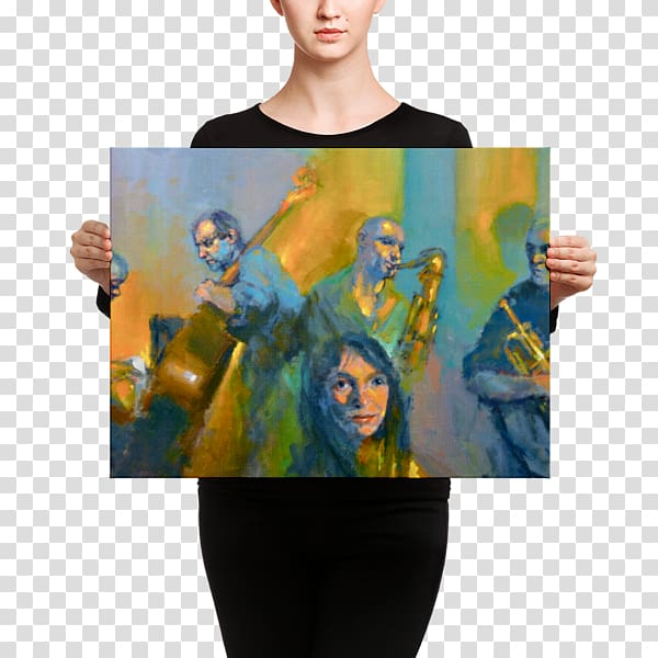 Canvas print Art Painting, Jazz Singer transparent background PNG clipart