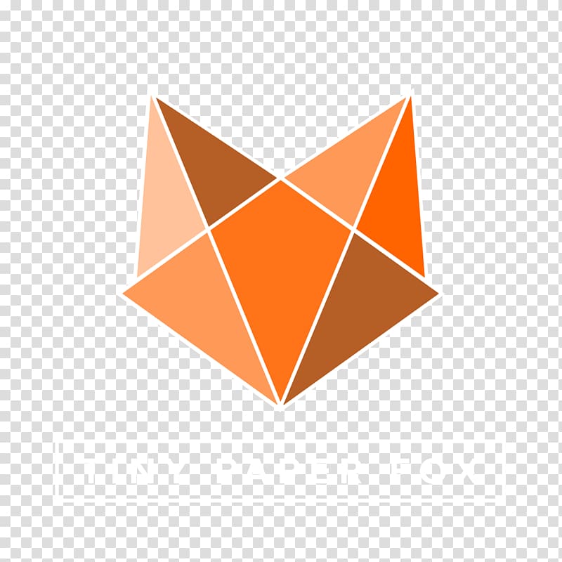 Paper model Logo Fox, hand-painted fox transparent background PNG clipart