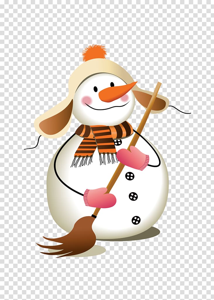 Santa Claus Christmas Snowman Illustration, Lovely snowman transparent background PNG clipart