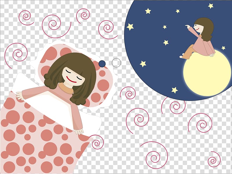 sleeping girl transparent background PNG clipart