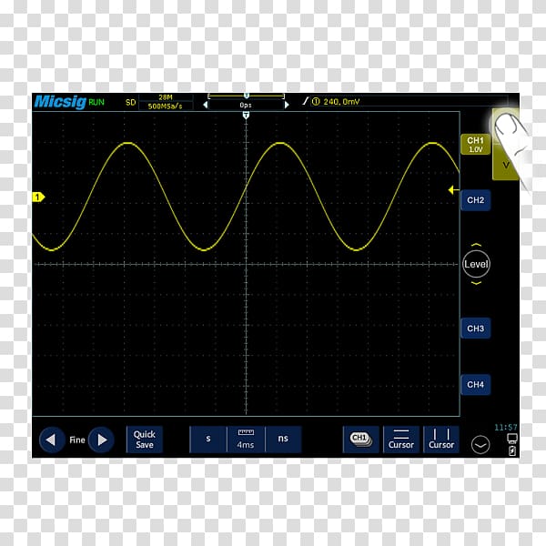 Electronics Oscilloscope Bandwidth Sampling rate Waveform, gradient division line transparent background PNG clipart