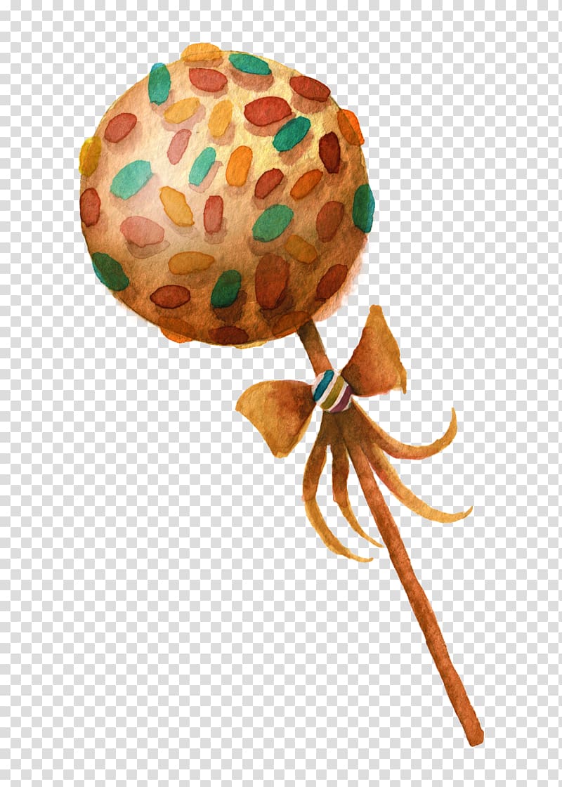 Lollipop Candy Dessert Illustration, Yellow lollipop transparent background PNG clipart