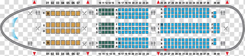 Boeing 787 Dreamliner Airplane Boeing 787-8 Aircraft seat map, irregular arrangement transparent background PNG clipart