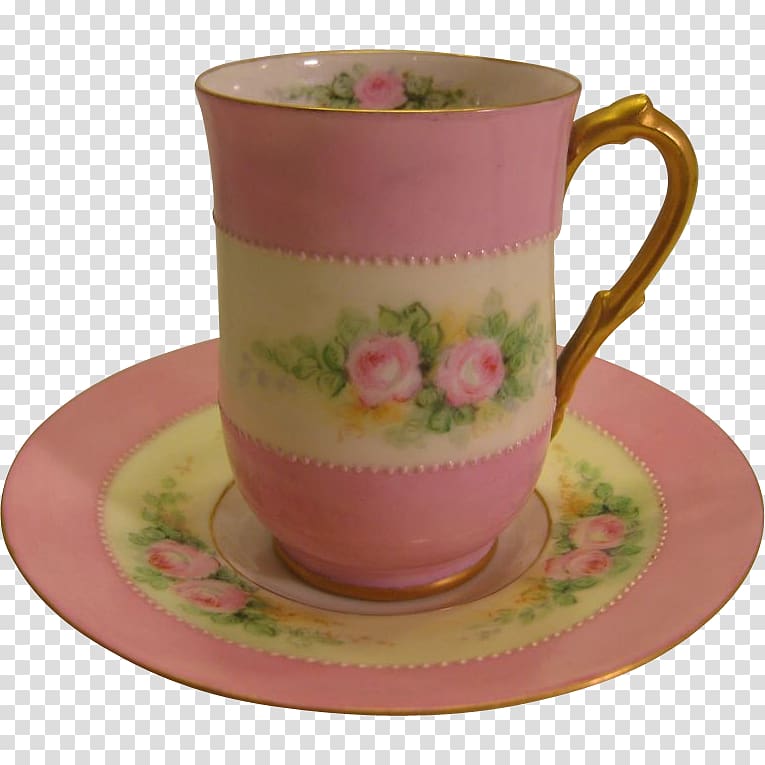 Coffee cup Saucer Teacup Demitasse, hand pasinted cup transparent background PNG clipart