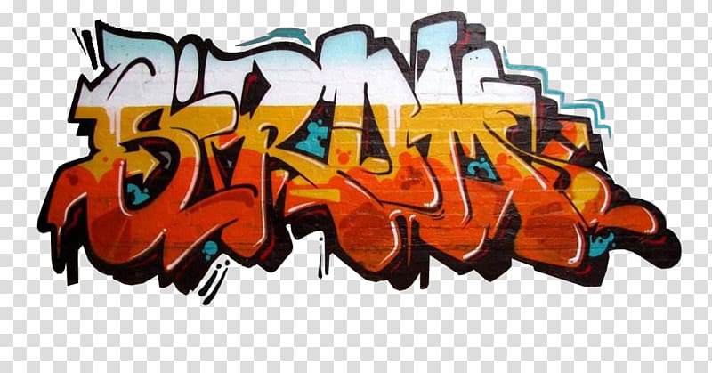 orange, white, and blue graffiti, Graffiti Street art Wall Hip hop, Colorful graffiti on the wall transparent background PNG clipart