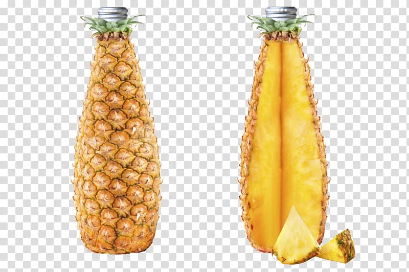 Pineapple Beer, Pineapple drink bottle transparent background PNG clipart