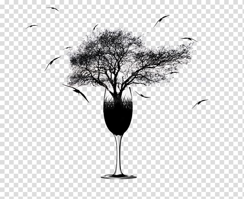Tree Illustration, The dead wood in the glass transparent background PNG clipart