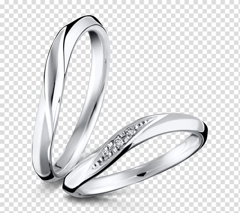 Silver Wedding ring Platinum Body Jewellery, silver transparent background PNG clipart