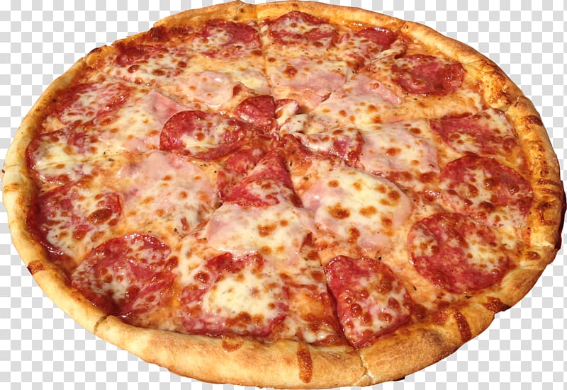 California-style pizza Sicilian pizza Salami Prosciutto, pizza transparent background PNG clipart