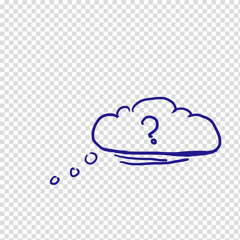 Thought Icon, Hand painted cloud thinking bubbles transparent background PNG clipart