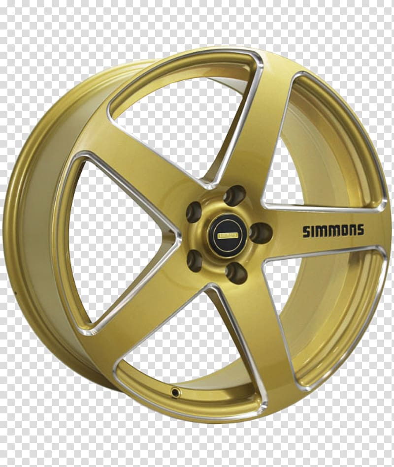 Simmons Wheels Australia Car Alloy wheel Rim, continental gold transparent background PNG clipart