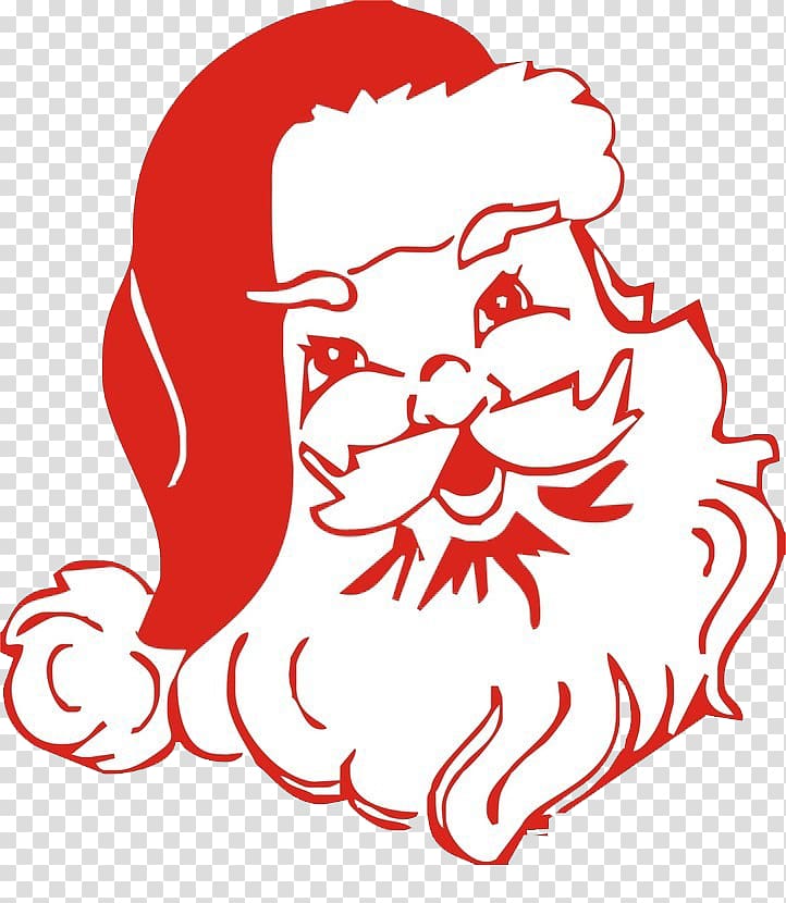 Santa Claus Silhouette Christmas Craft, Santa Claus red and white transparent background PNG clipart