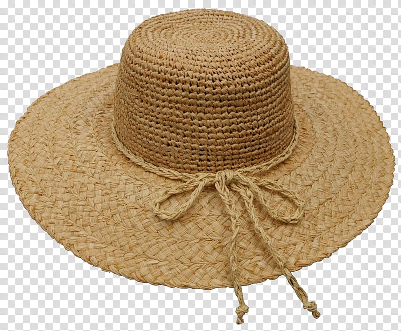 Sun hat, Raffia Hat transparent background PNG clipart