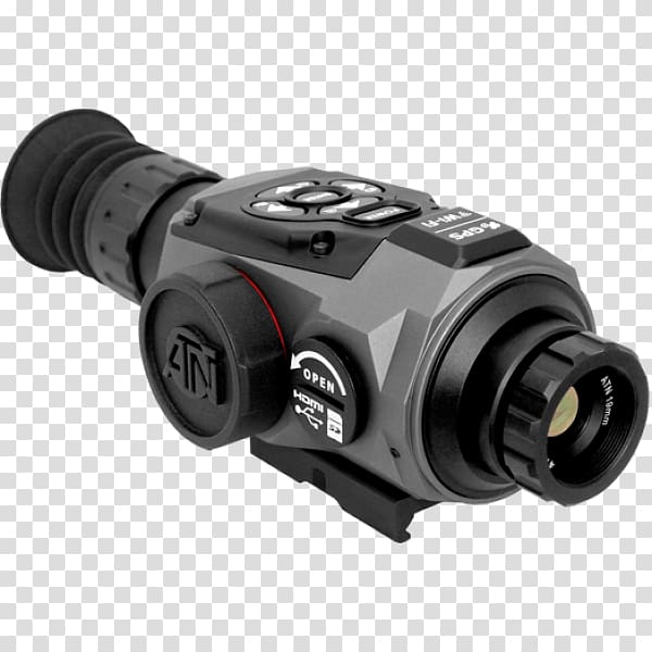 Thermal weapon sight Telescopic sight American Technologies Network Corporation High-definition video Night vision, 8 mars transparent background PNG clipart