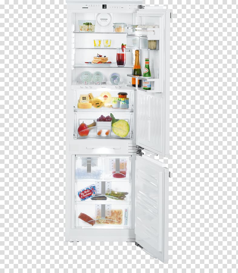 ICBN3386 Liebherr Biofresh Fridge Freezer Refrigerator Freezers Liebherr ICN 3386 Premium Refrigator right, refrigerator transparent background PNG clipart