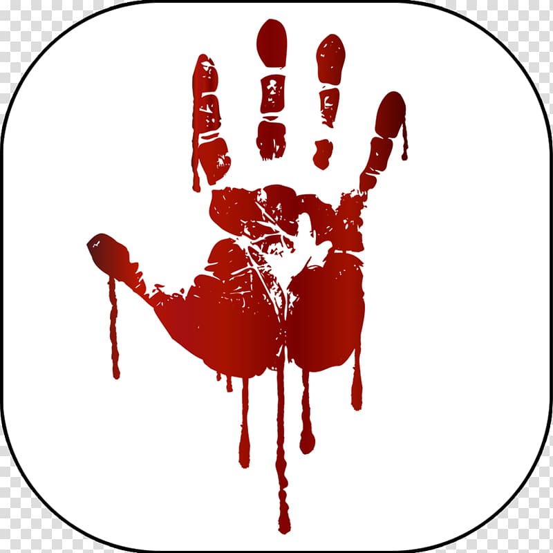 Printing Blood Hand, scars transparent background PNG clipart