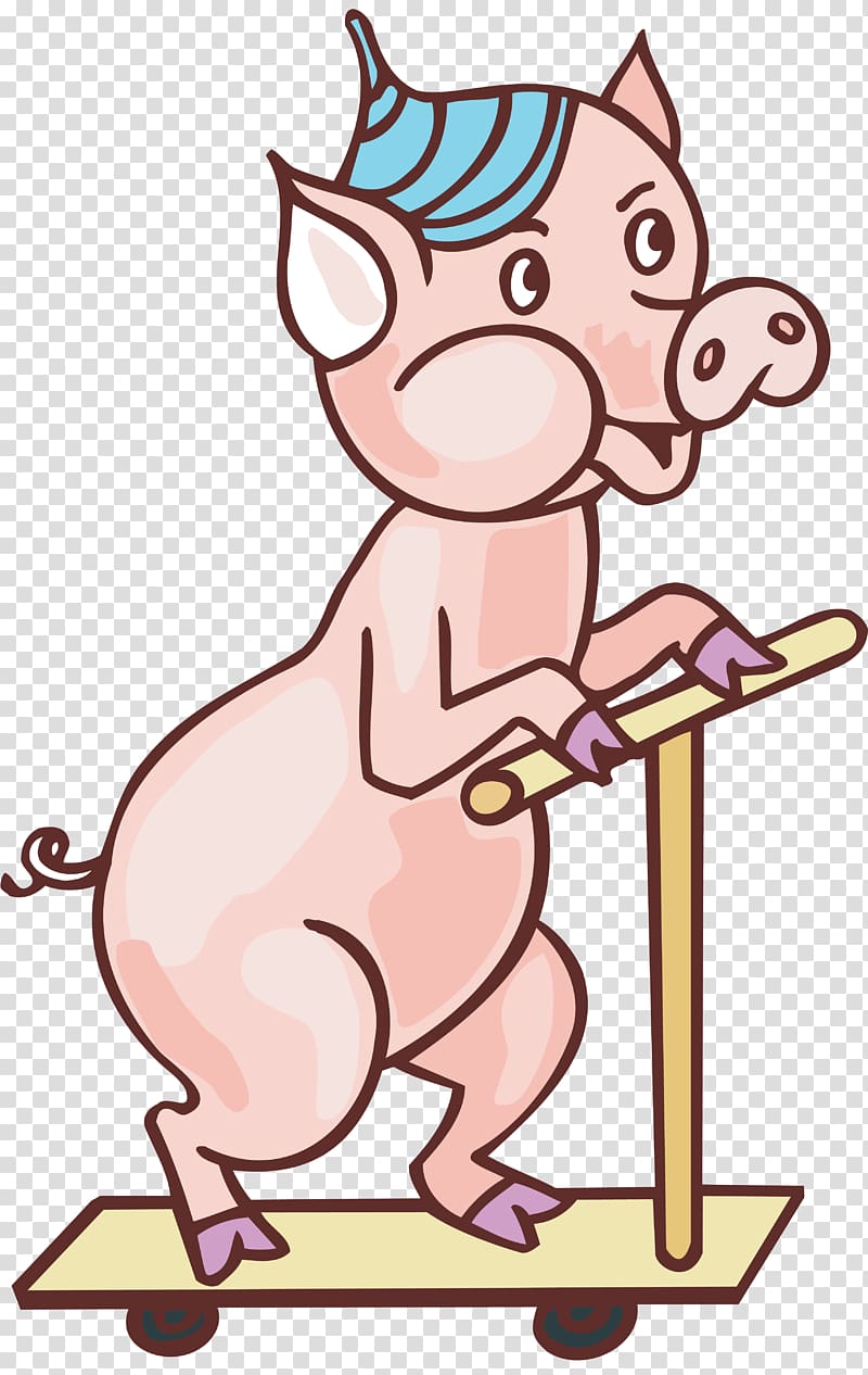 Pig Cartoon Zhu Bajie , pig transparent background PNG clipart