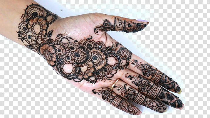 Black and brown floral mehndi tattoo illustration, Mehndi Henna Tattoo ...