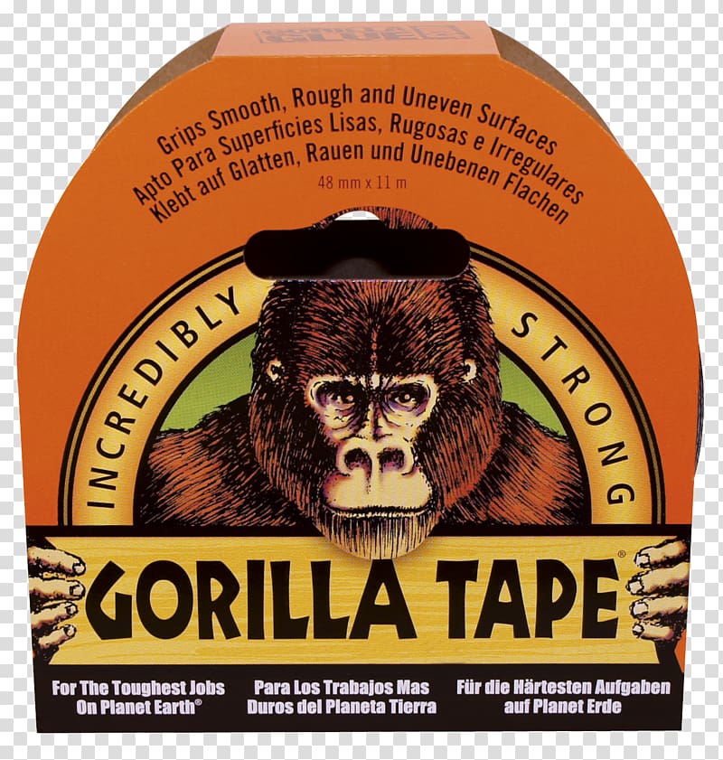 Adhesive tape Gorilla Tape Gorilla Glue Duct tape, gorilla transparent background PNG clipart