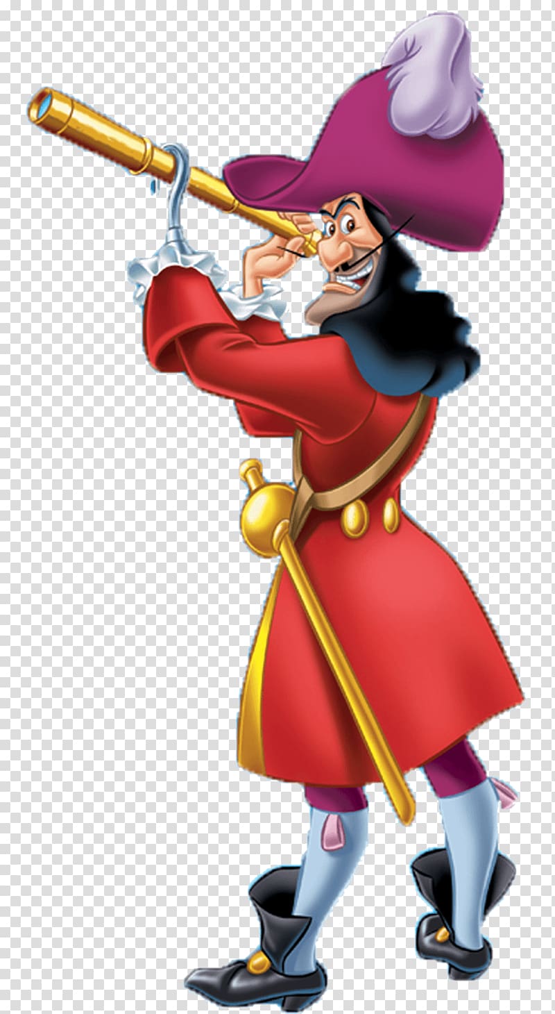 Captain Hook from Robin Hood illustration, Captain Hook Smee Peter Pan Tinker Bell Wendy Darling, peter pan transparent background PNG clipart