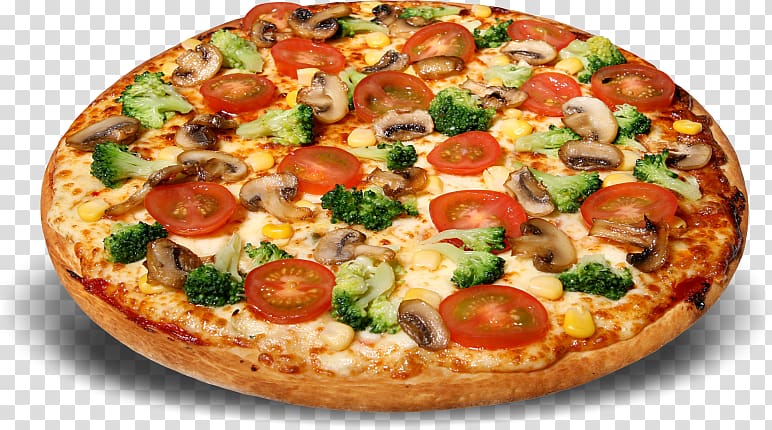 Pizza Italian cuisine Restaurant Delivery, pure veg transparent background PNG clipart