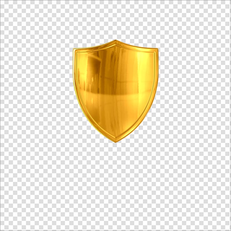 Gold medal, Golden Shield transparent background PNG clipart