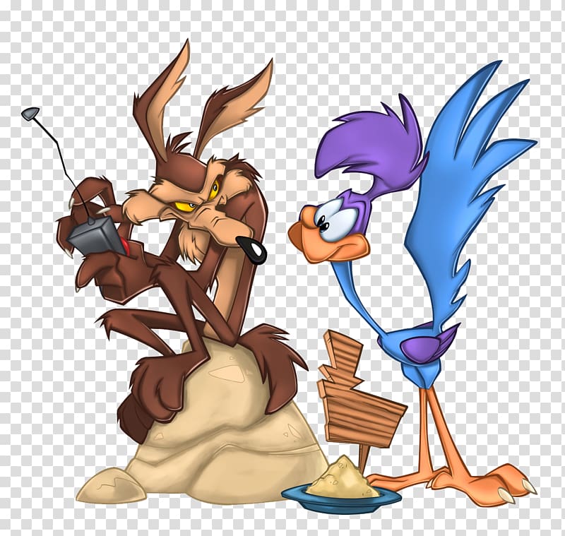 Wile E. Coyote and the Road Runner Looney Tunes Greater roadrunner, bugs transparent background PNG clipart