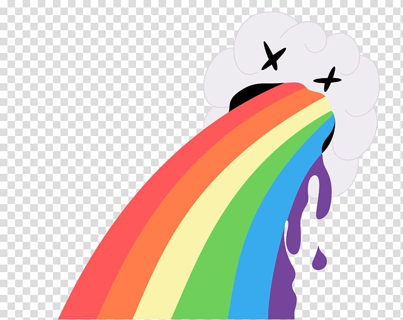 Rainbow Vomiting T-shirt Cloud Costume, rainbow transparent background PNG clipart