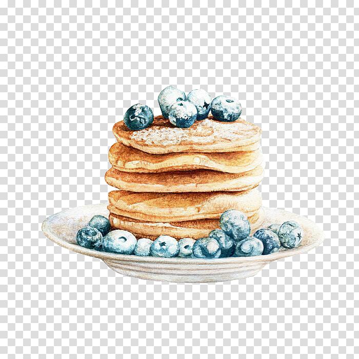 pancakes with berries , Pancake Waffle Breakfast Crxeape Drawing, Blueberry Biscuits transparent background PNG clipart