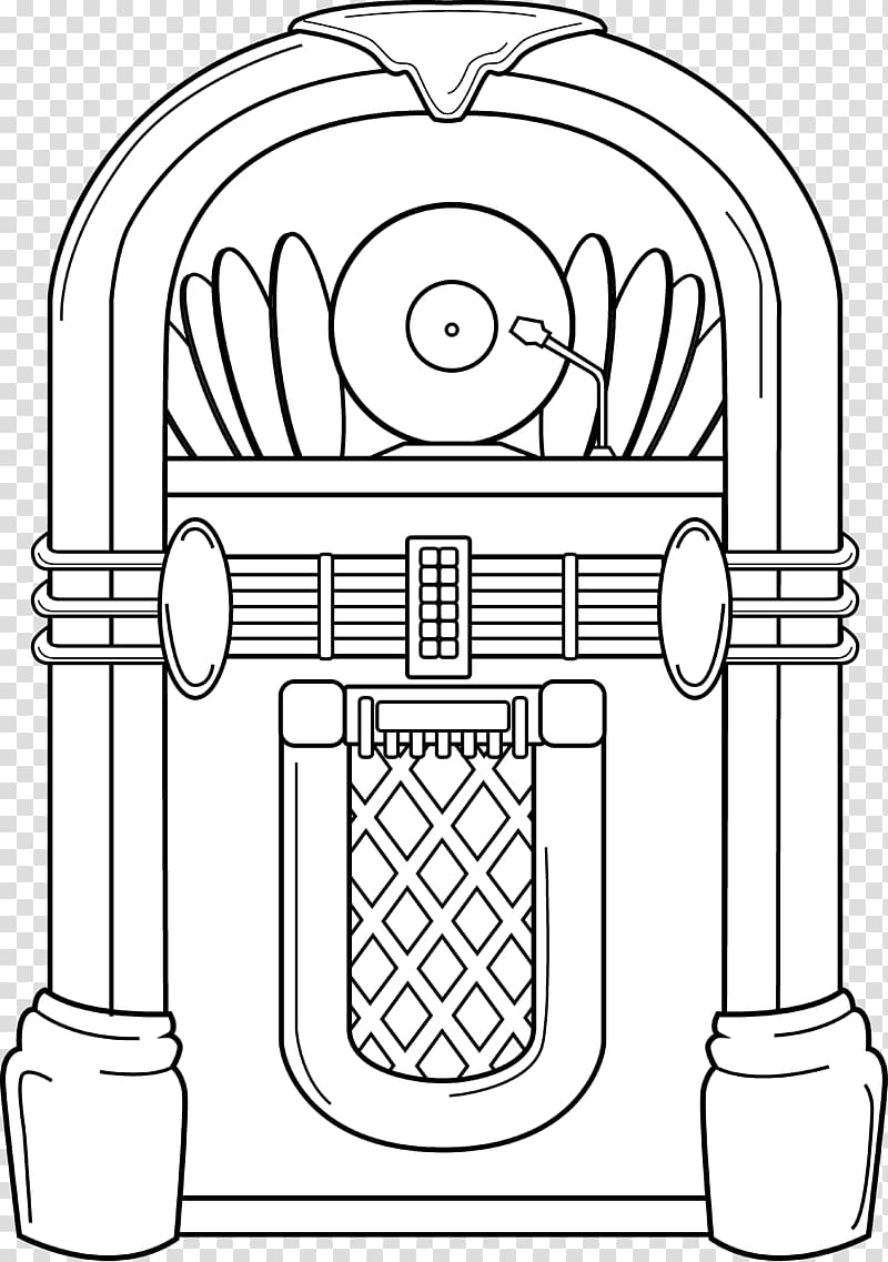 Jukebox Coloring book , others transparent background PNG clipart
